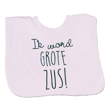 Baby Slabbetje met tekst Baby Slabbetje met tekst -  ik word grote zus